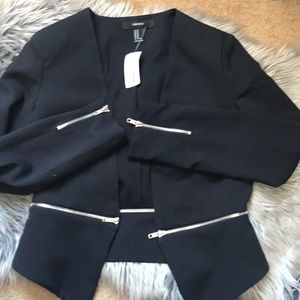 Blazer with zipper details